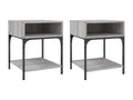 Tables de chevet 2 pcs Artigeo gris 40x41x50 cm bois ingénierie DELB23198