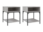 Tables de chevet 2 pcs Artigeo gris 40x41x50 cm bois ingénierie DELB23198