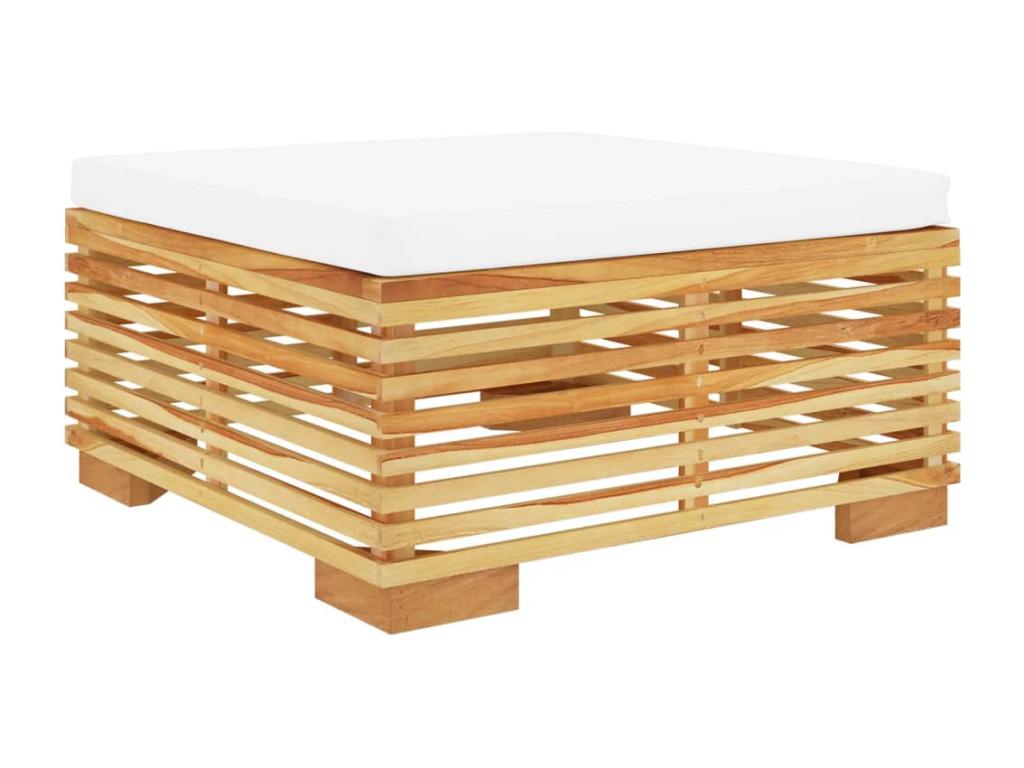 Salon de jardin 11 pcs avec coussins Bois de teck solide ZJBR94956