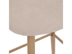 Lot de 2 chaises de bar en fer et bois Couleuris Beige - Longueur 48 x profondeur 56 x hauteur 106 cm KXFB93118