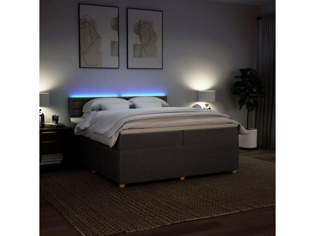 Sommier à Artigeo de lit avec matelas Artigeo 200x200 cm Tissu TDLI51557