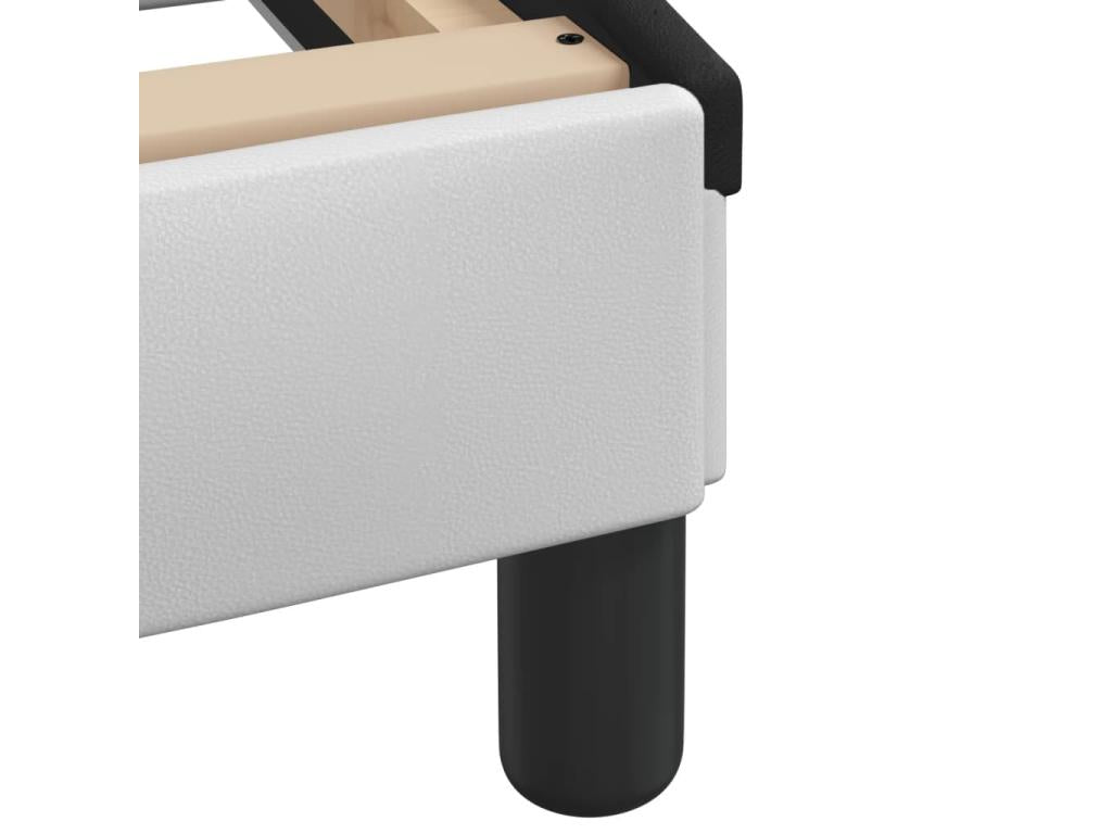 Cadre de lit sans matelas blanc et noir 200x200 cm similicuir GFDD04152
