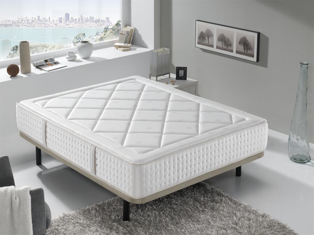 Matelas Ressorts Ensaches 90x190 Artigeo Epaisseur 31 CM Ressorts indépendants et silencieux avec mousse à mémoire de forme IHQY75521