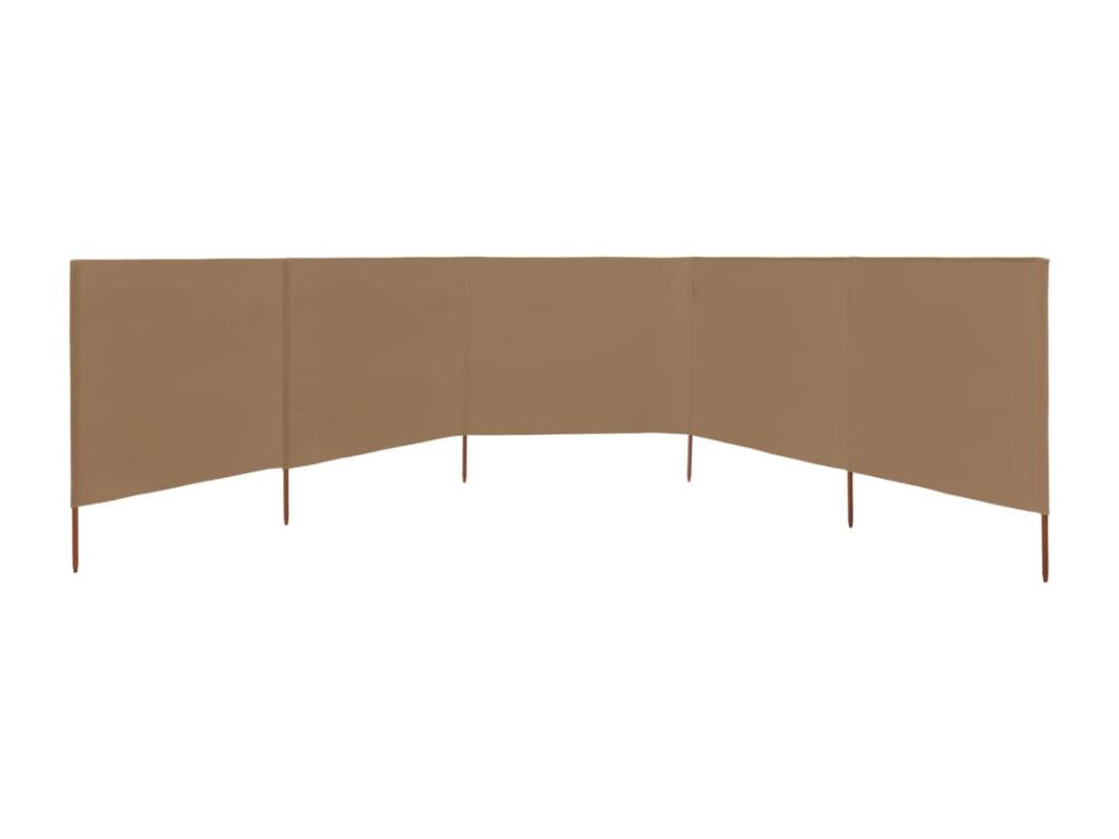 Brise-vue paravent 5 panneaux tissu 600x600x80 cm 02 0008834 PLPN14260