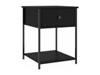 Tables de chevet 2 pcs noir 44x45x58 cm bois d'ingénierie MELL61228
