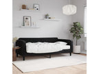 Lit de jour avec matelas noir 90x190 velours TTEG52522