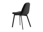 Chezlova-Chaise en velours Noir et métal noir x4 WZNF59998