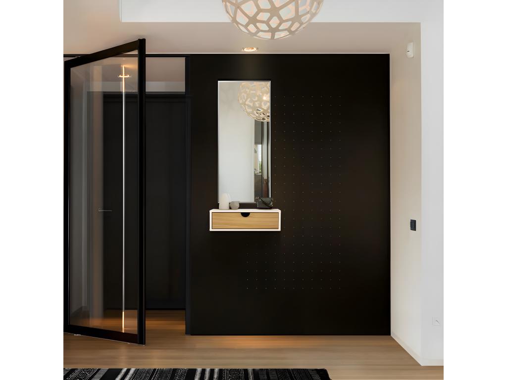 Chevet Mural Design en Bois Chezlova 40cm Blanc VHUM27711