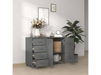Buffet Chezlova Gris foncé 113x40x80 cm Bois massif de pin FSVU76241