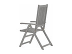 Chaises inclinables de jardin 3 pièces Gris Bois solide d'Artigeo LFXO60619