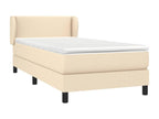 Lit à sommier tapissier avec matelas Crème 100x200 cm Tissu HUVR35468