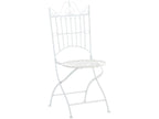 Lot de 2 Chaises de jardin - Métal / Métal - Blanc - Chezlova ERQU02983