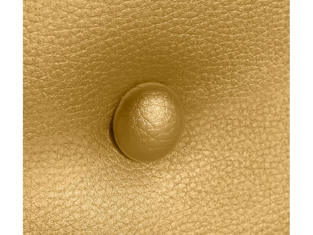 Artigeo Tête de lit similicuir avec 2 Artigeoées de boutons 150x105cm avec pieds Lits 150 - Doré MLVQ07684