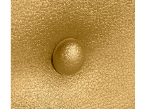 Artigeo Tête de lit similicuir avec 2 Artigeoées de boutons 150x105cm avec pieds Lits 150 - Doré MLVQ07684