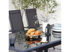 Salon de jardin gris en aluminium 8 personnes Chezlova BFBM35428
