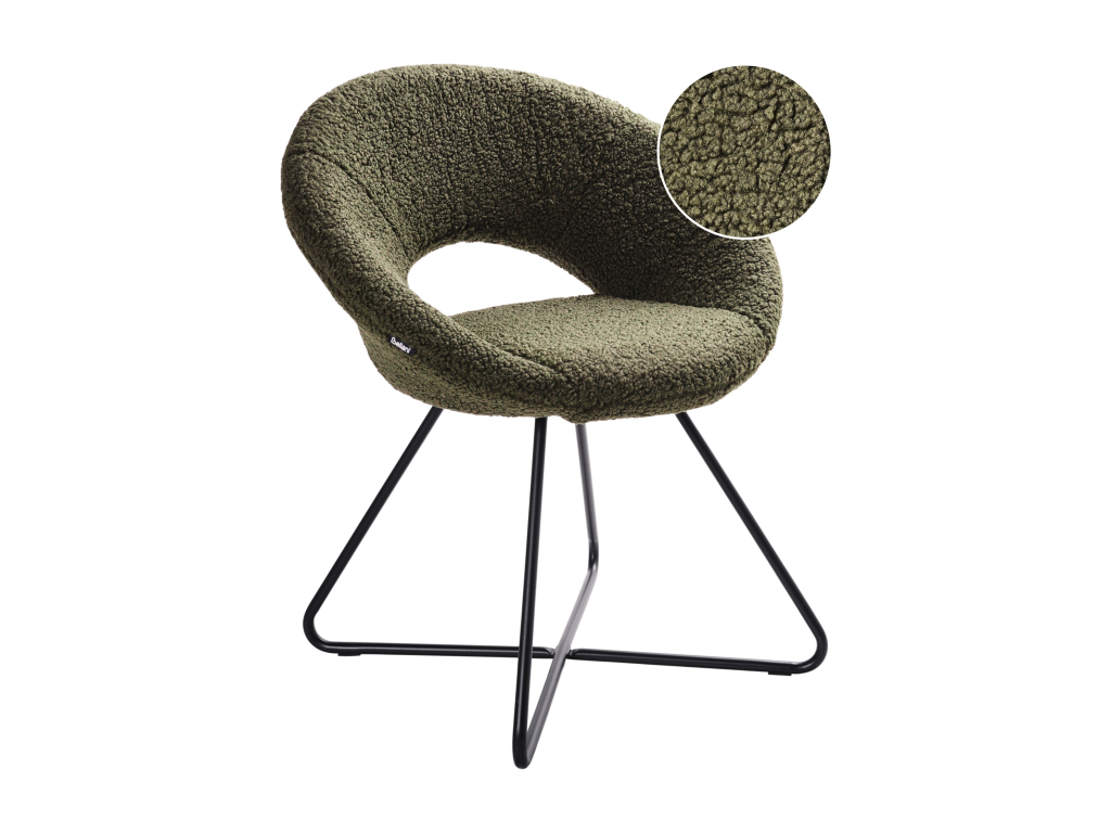 Chaise de salle à manger Artigeo Bouclé Vert ODFU26664