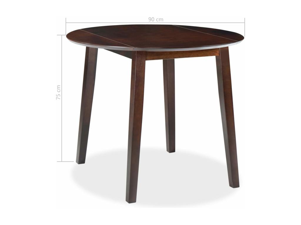 Table de salon salle effet bois marron 90x90x75 cm 0902249 YMYV30375
