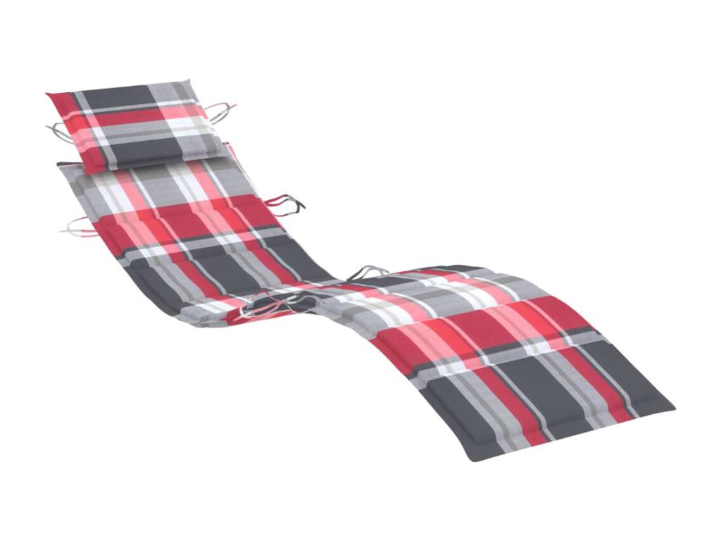 Chaises longues lot de 2 avec coussins Bois d'Chezlova solide ZIQK94689