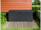 Coffre de jardin métal verrouillable 600 lt résistant anthracite STRONG DRWB81025