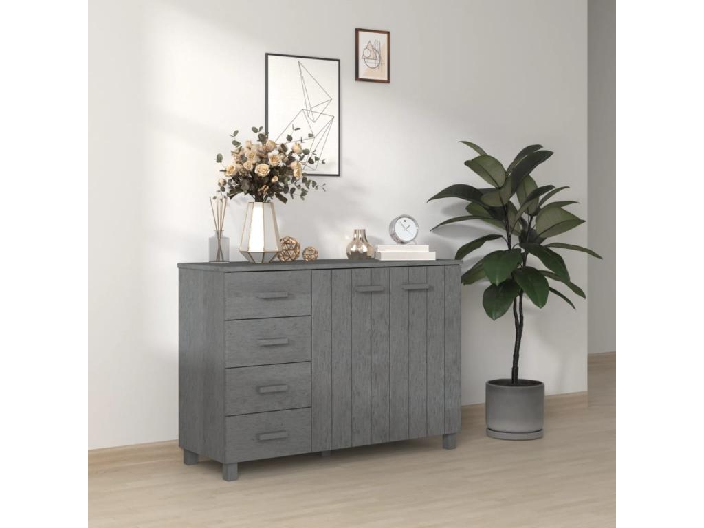 Buffet Chezlova Gris foncé 113x40x80 cm Bois massif de pin FSVU76241