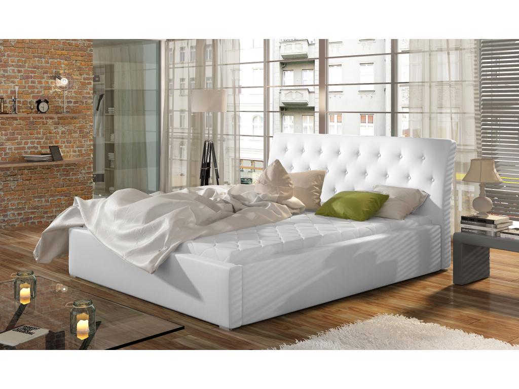 Lit Chezlova S 140x200 /Tissu-Blanc GBZS96348