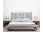 Chezlova Tête de Lit en Similicuir Capitonnée 150x60cm Lit 150 - Argent TWRD81858