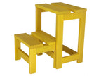Tabouret échelle 2 marches en bois finition jaune 32x23x40 cm VLIU69504