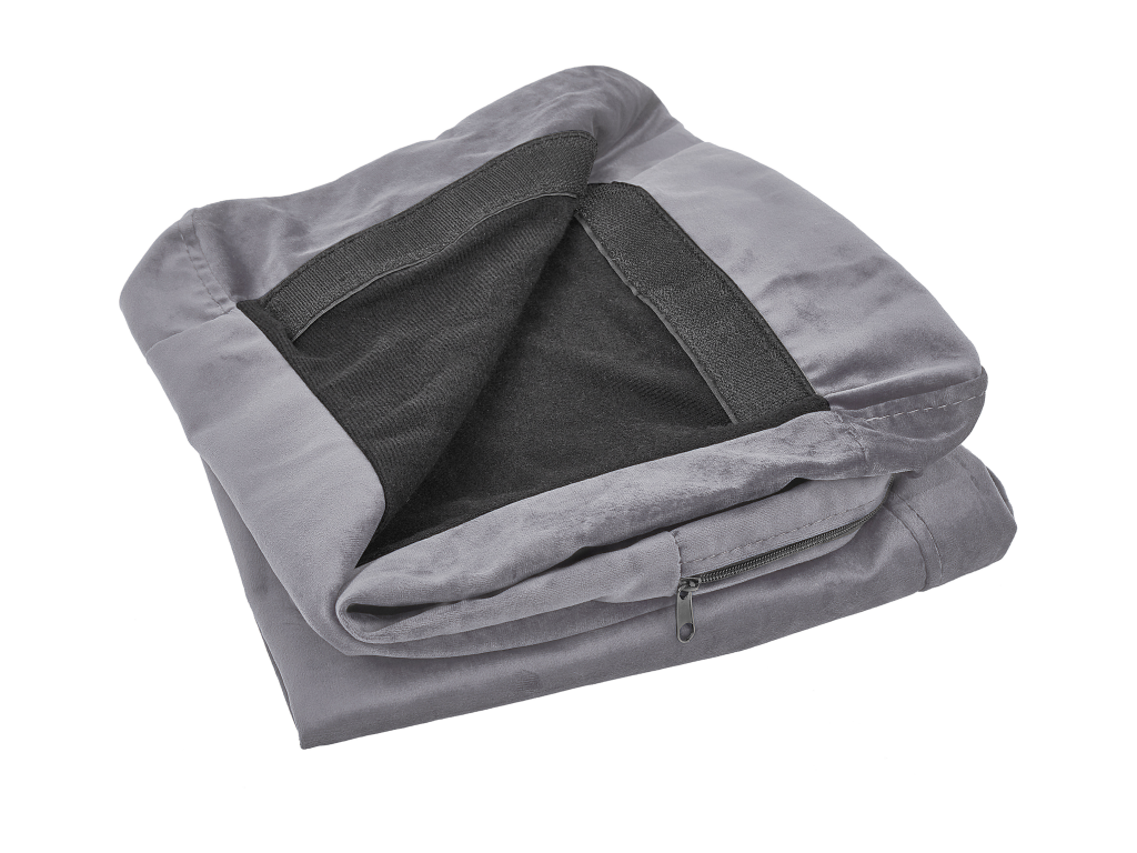 Housse de canapé 3 places Chezlova Velours Gris DWWG25794