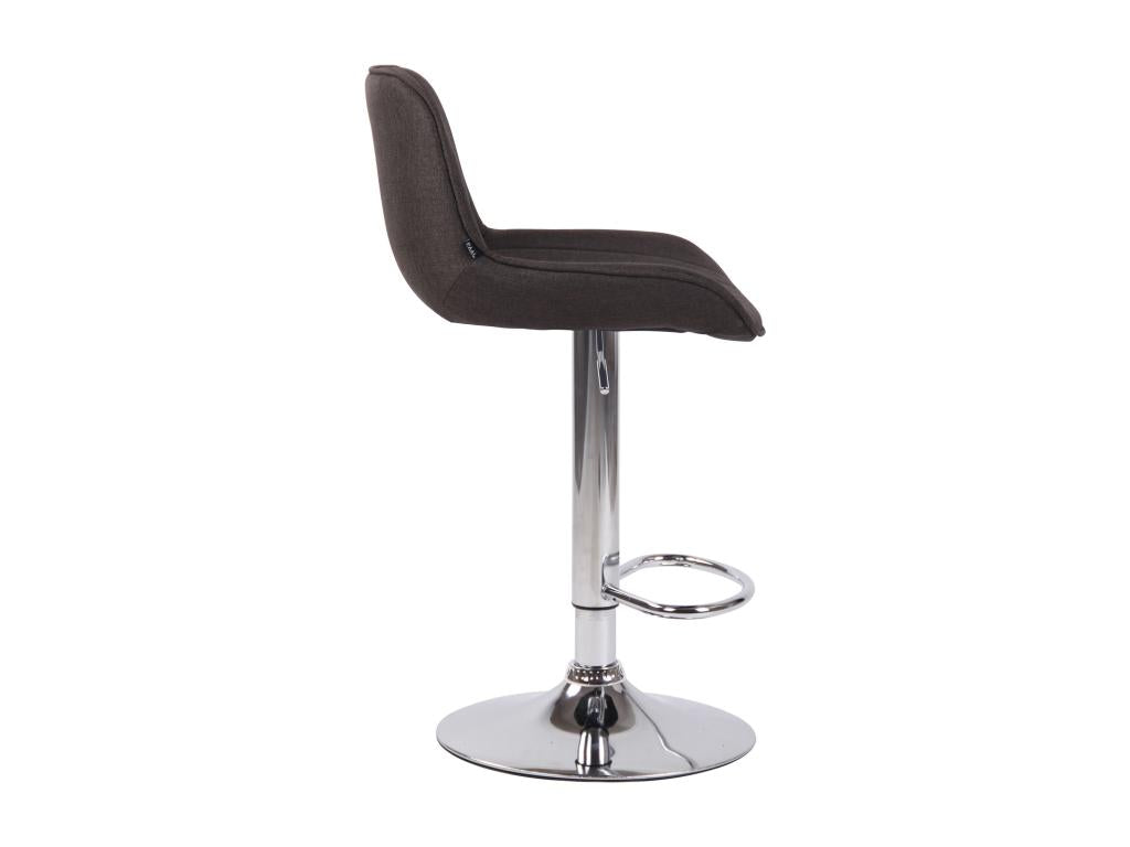 Tabourets de bar - Tissu / Métal - Gris foncé - Chezlova BCET86048