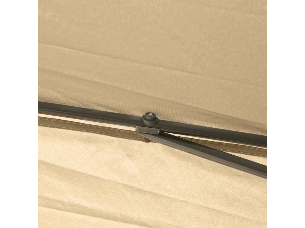 Tonnelle barnum automatique pop-up dim- 3.3L x 3.3lx 2.88H m moustiquaires sac transport métal Chezlova marron beige DGSS92460