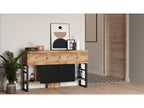 Buffet style industriel Chezlova Métal Noir et Bois Naturel et Noir URIR77055