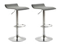 Lot de 2 Tabourets de bar - Similicuir / Métal - Gris - Dyn V2 YBXJ25827