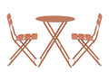 Table de terrasse ronde pliante et 2 chaises pliantes Chezlova CAQV92599