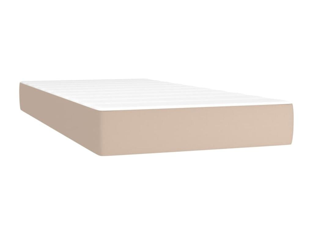 Lit à sommier tapissier avec matelas Cappuccino 100x200 cm LIAB79336