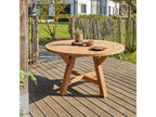 Table de jardin en teck recyclé massif ronde 6 places YXCE93767