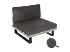 Fauteuil Artigeo-H54 - Fauteuil de jardin - Spun Poly Artigeo Bois Artigeo-certifié Aluminium - gris - rembourrage gris foncé WZAN98517