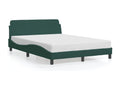 Cadre de lit sans matelas vert foncé 140x200 cm velours LZBP02810