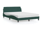 Cadre de lit sans matelas vert foncé 140x200 cm velours LZBP02810
