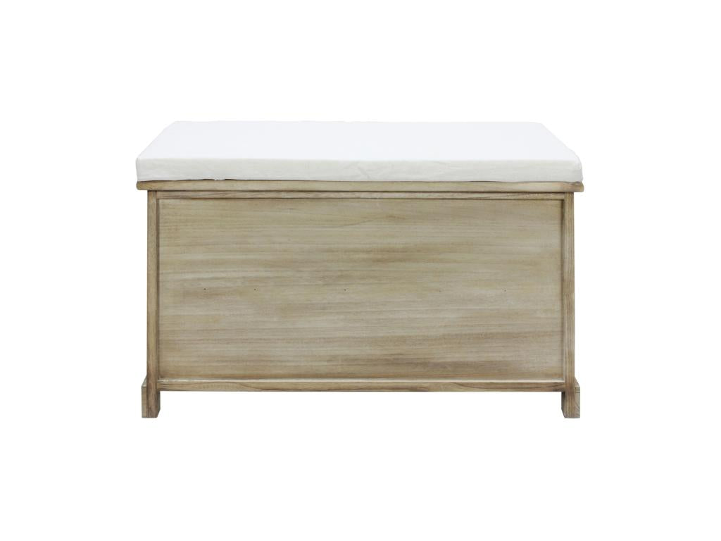Commode Banc Beige 6 Tiroirs Assise Rembourrée 49x77.5x35 BPIR22466