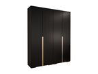 Armoire à portes battantes Chezlova Ryfel 9 236.7/200/47 4 portes Noir JIHU89031
