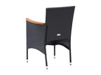 Mobilier à dîner de jardin et coussins 5 pièces Résine tressée Noir YDXG36117