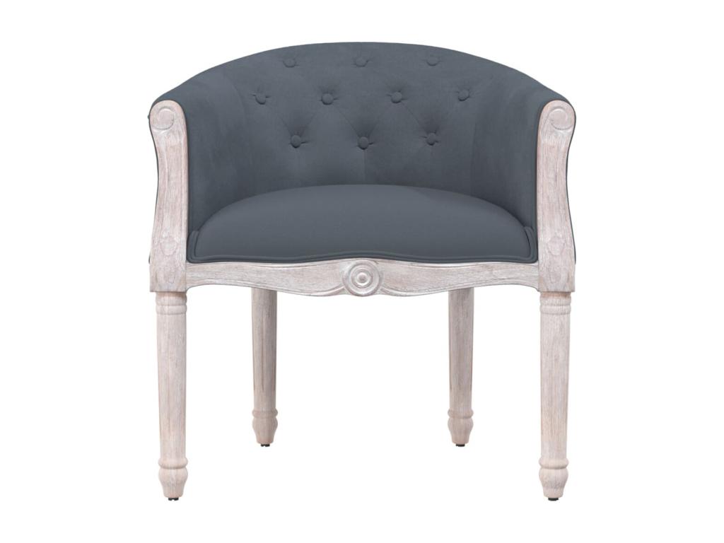 Chaise à manger Gris foncé Velours AAQG99424