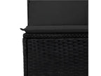 Salon de jardin 5 pcs avec coussins noir résine tressée DSOJ61238