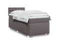 Sommier à Chezlova de lit avec matelas Gris 100x200 cm Similicuir CRGN90943