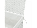Panier à linge avec couvercle blanc 55.5x35x34 résine tressée PHBC13861