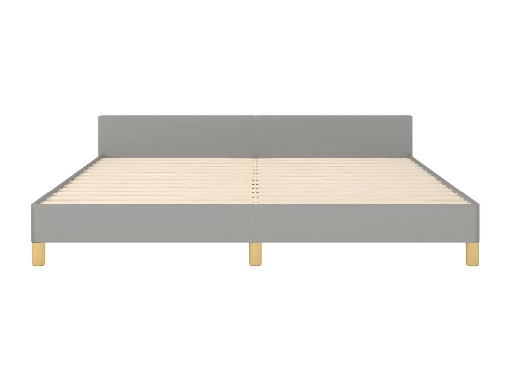 Cadre de lit sans matelas gris clair 180x200 cm tissu KBPN28653