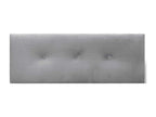 Artigeo Tête de Lit Velours Lisse avec Boutons 135x50 Lits 120/135/140 - Gris Clair TPGS01111