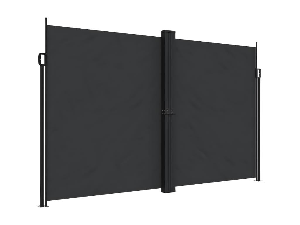 Auvent latéral rétractable noir 200x600 cm DWQL89371