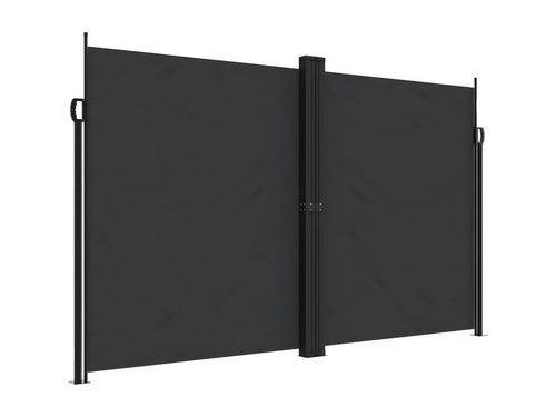 Auvent latéral rétractable noir 200x600 cm DWQL89371