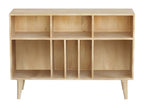 Buffet ouvert meuble de rangement bouteilles ou vinyles en bois manguier massif L120 cm Chezlova YFUN04687